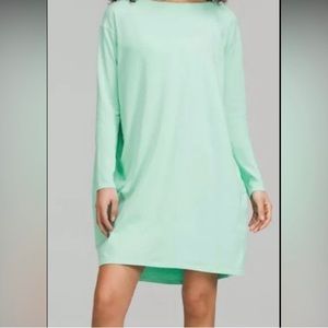 lululemon back in action shift dress in mint green size 4
